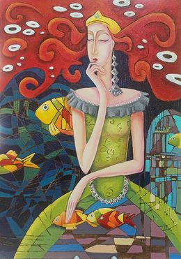 Painting, Dreaming with Fishes, Anahit Mirijanyan