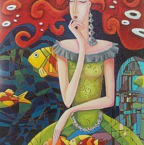 Painting, Dreaming with Fishes, Anahit Mirijanyan