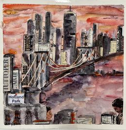 Pintura, Brooklyn Bridge - New York, Isabelle Hirtzig