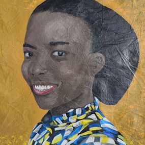 Peinture, Enigmate Radiance (A portrait of Grace and Virtue), Olaniyi Timothy