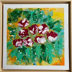 Peinture, Fleurs bicolores, Gaëlle Kondrat