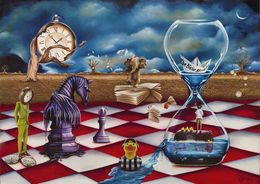 Gemälde, Clocks in the Luminous Chaos, Griselda Alcazar
