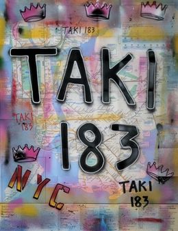 Gemälde, Subway Map, Taki 183