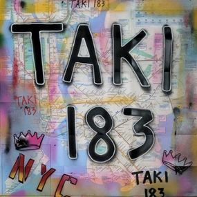 Painting, Subway Map, Taki 183