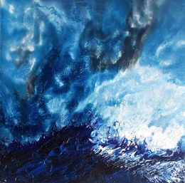 Peinture, Cieux tempêtes #2, Laure-Anne Lemaire
