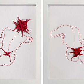 Gemälde, XVI and XVII Diptych. From The Red Series, Megha Joshi
