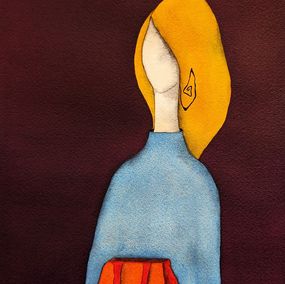 Painting, Woman with a bag (Kelly), Gamze Seckin