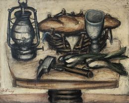 Gemälde, Lanterne et pain, Franz Priking