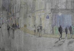 Painting, Intersections Rue Volta Variations 1 Le Marais Paris, Michel Bianconi
