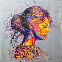 Peinture, Portrait de jeune femme, Flow