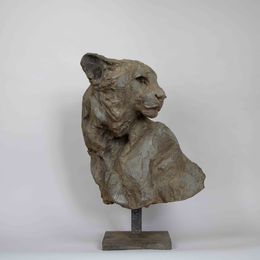 Sculpture, Buste de guépard, Patrick Villas