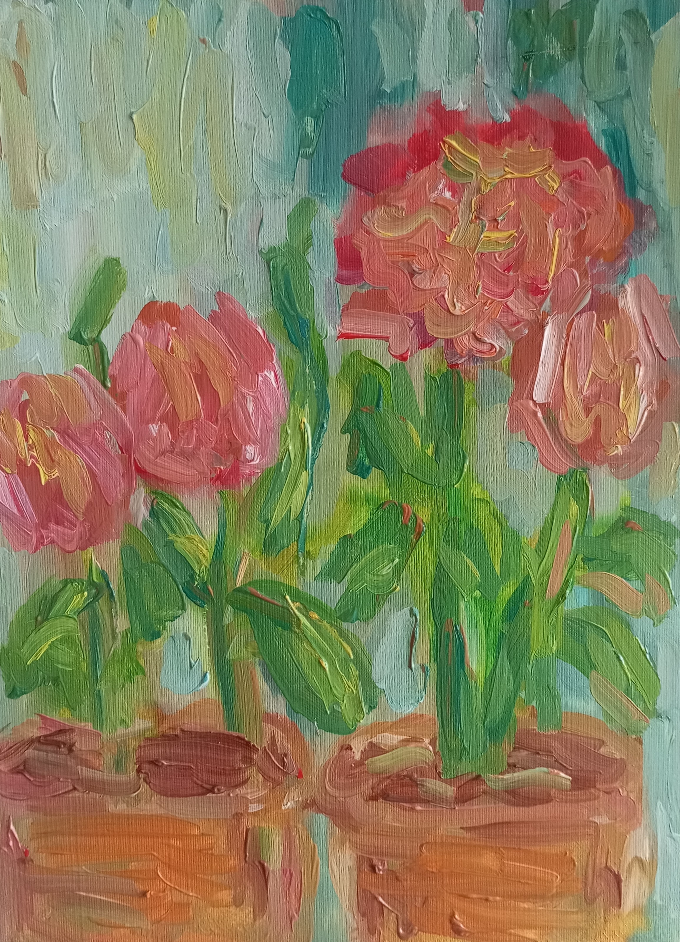 Natalya Mougenot, Lost in the beauty of pink dahlias Natalya Mougenot, Lost in the beauty of pink dahlias