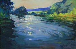Painting, Shining on the river, Serhii Cherniakovskyi