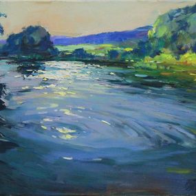 Peinture, Shining on the river, Serhii Cherniakovskyi