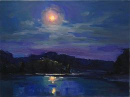 Painting, Moonrise, Serhii Cherniakovskyi