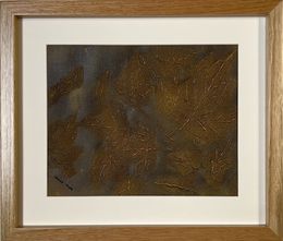 Painting, Brown tree leaves, Irena Tone