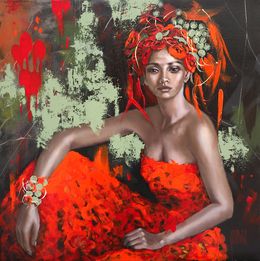 Painting, Red Star, Sylvie Julkowski-Egard