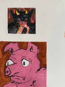 Fine Art Drawings, Devil Pig, Spencer Harris