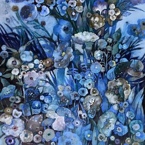 Painting, Twilight flowers, Nadezda Stupina