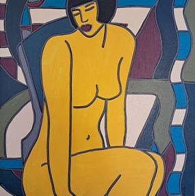 Painting, Nu, Fauve sur une chaise, Patricia Kleyman