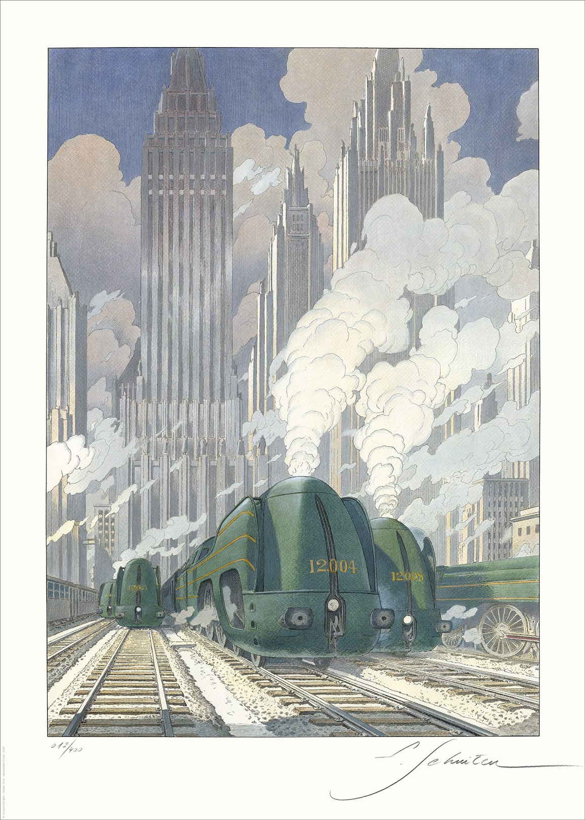 François Schuiten, La Type 12 - New-York François Schuiten, La Type 12 - New-York