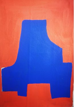 Painting, Orange bleue, Alice Maier