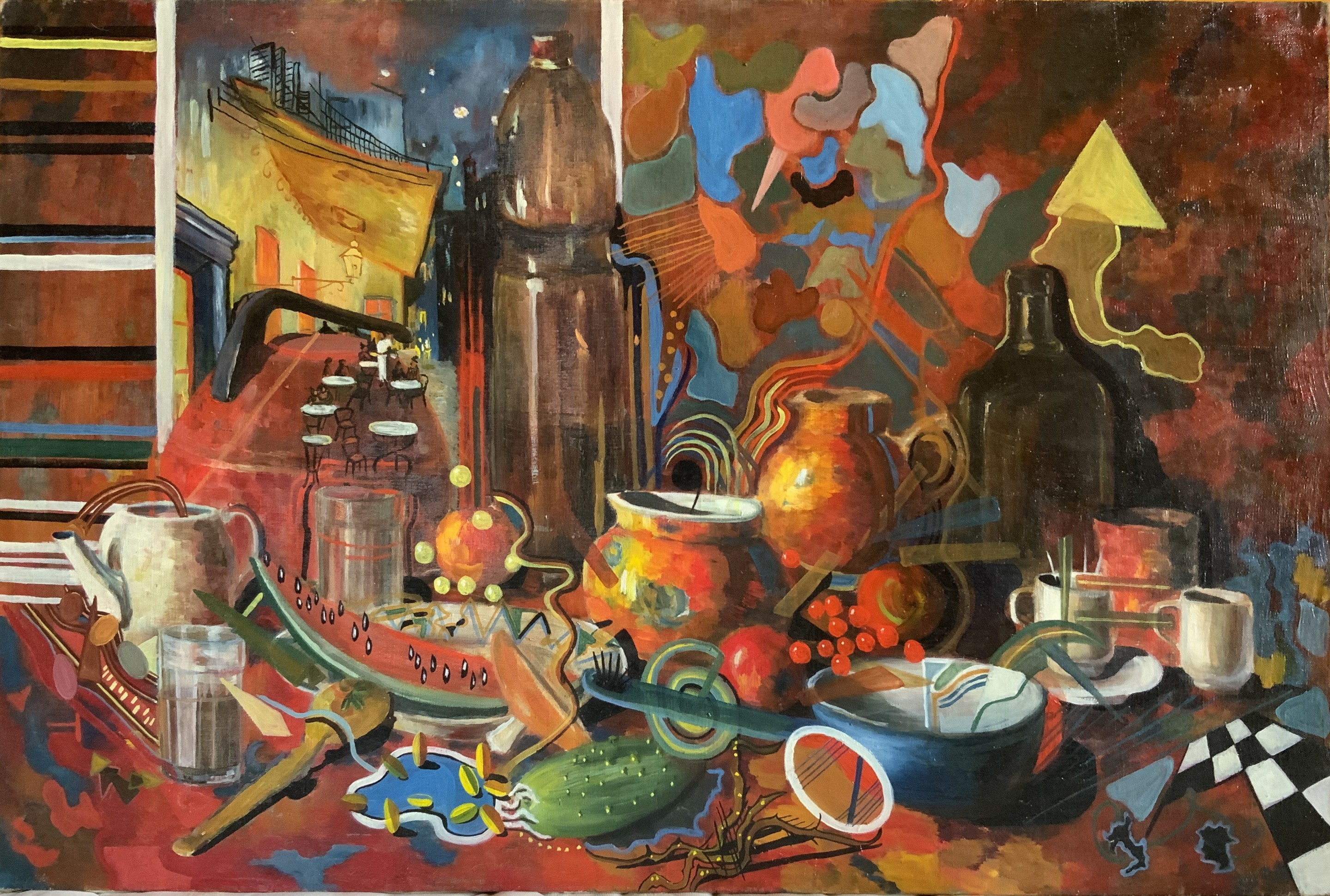 Elena Chulkova, Country still life with Van Gogh. Elena Chulkova, Country still life with Van Gogh.