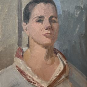 Peinture, Portrait de jeune femme, Albert Chavaz