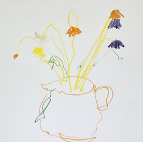 Peinture, Painting Flowers To Fight Off Anxiety (Dead Flowers In A Water Jug), Simon Findlay