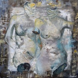 Gemälde, Two anonymous nudes, Pol Ledent