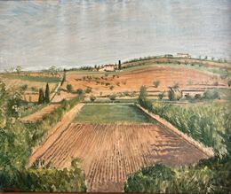 Gemälde, Paesaggio di Romagna, Italia, Giannino Marchig
