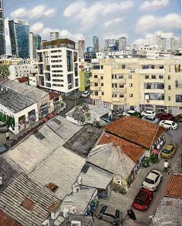 Painting, Roofs of Tel Aviv, Helena Liberman