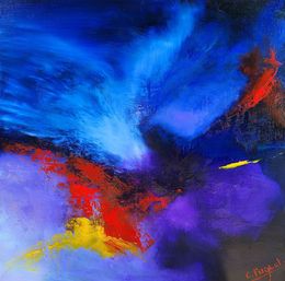Painting, Frisson bleu, Catherine Pugeat