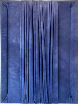 Sculpture, Drapé bleu - Série Séchoir, Léa Dedieu