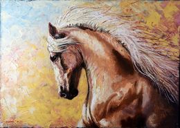 Pintura, Wind. original painting, horse, Rakhmet Redzhepov (Ramzi)