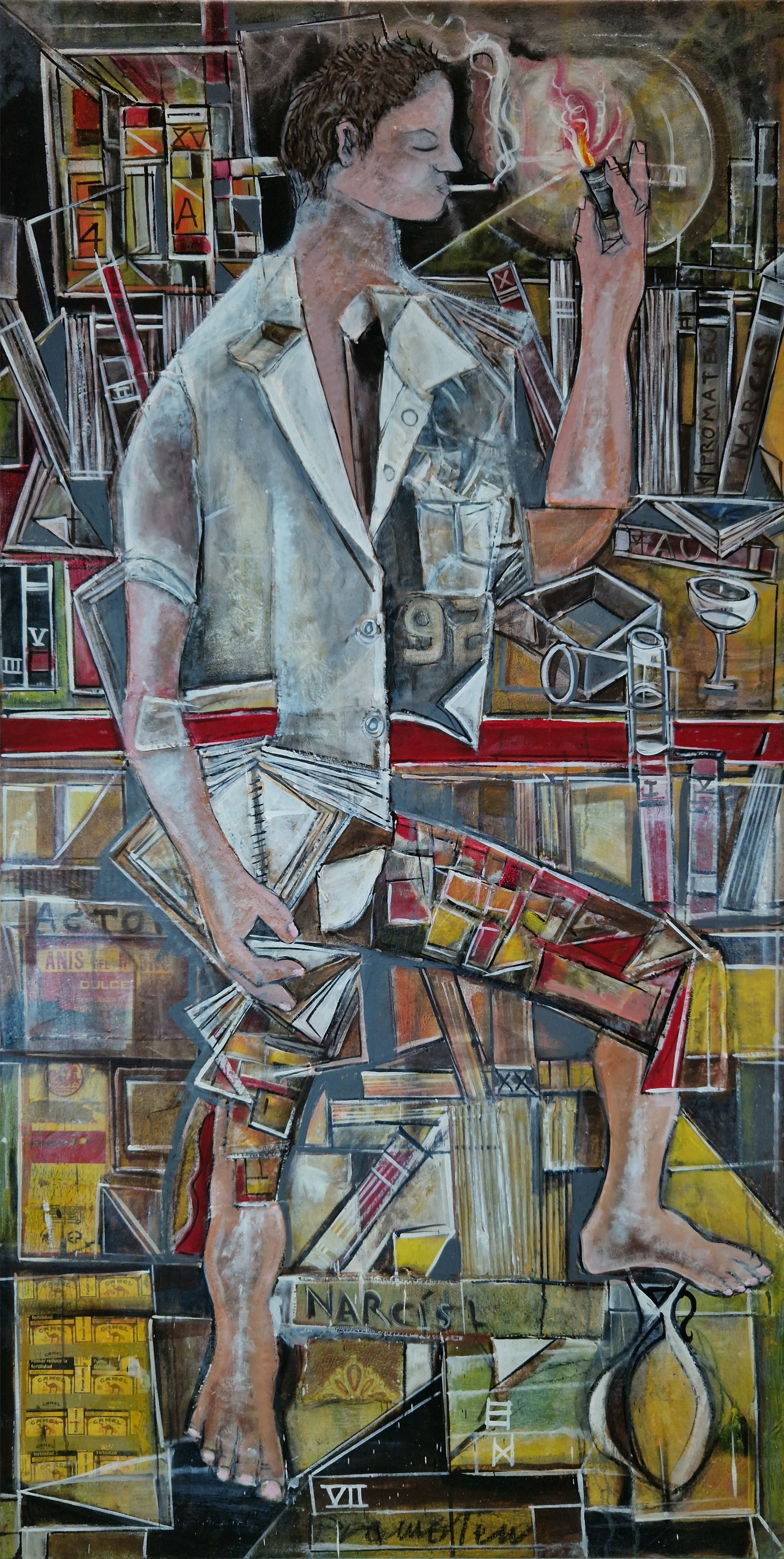 Pere Bennàssar Obrador, Retrato de cuerpo entero - Prometeo y el fuego Pere Bennàssar Obrador, Retrato de cuerpo entero - Prometeo y el fuego