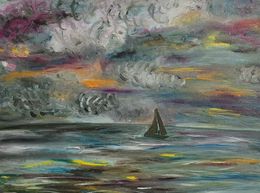 Gemälde, At Sea, Dondi Schwartz
