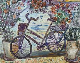 Painting, Bike in Greece, Dondi Schwartz