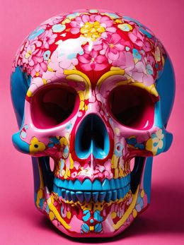 Print, Pink Pop Skull, Dead Head
