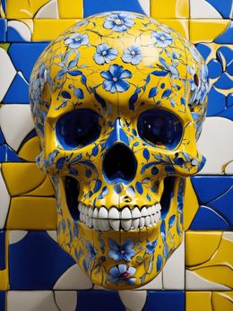 Print, Delft Bathroom Skull, Dead Head