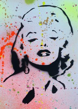 Painting, Marilyn Monroe Pochoir, Spaco