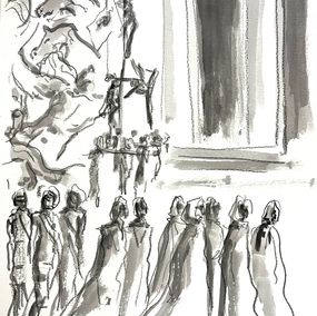 Fine Art Drawings, Rick Owens Hollywood show. From the Fashion series, Manuel Santelices
