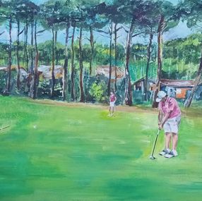 Painting, Golfeurs, Joelle De Lacanau