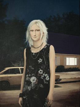 Pintura, Contemporary portrait - Summer Night, Nataliya Bagatskaya