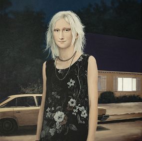 Pintura, Contemporary portrait - Summer Night, Nataliya Bagatskaya