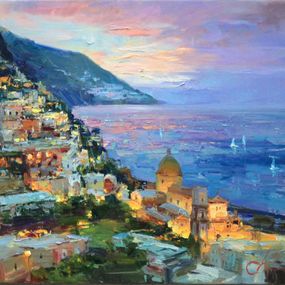 Pintura, Evening Amalfi Coast, Serhii Cherniakovskyi