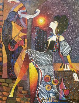 Painting, Jazz in the Moonlight, Ruzanna Melqumyan