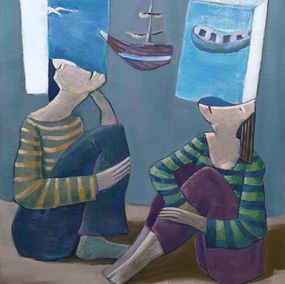Painting, Window to the Ocean, Gegham Hunanyan