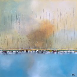 Painting, Voiliers entre ciel et mer... (esprit voile 2016), Olivier Messas