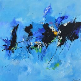 Painting, Dancing whales, Pol Ledent